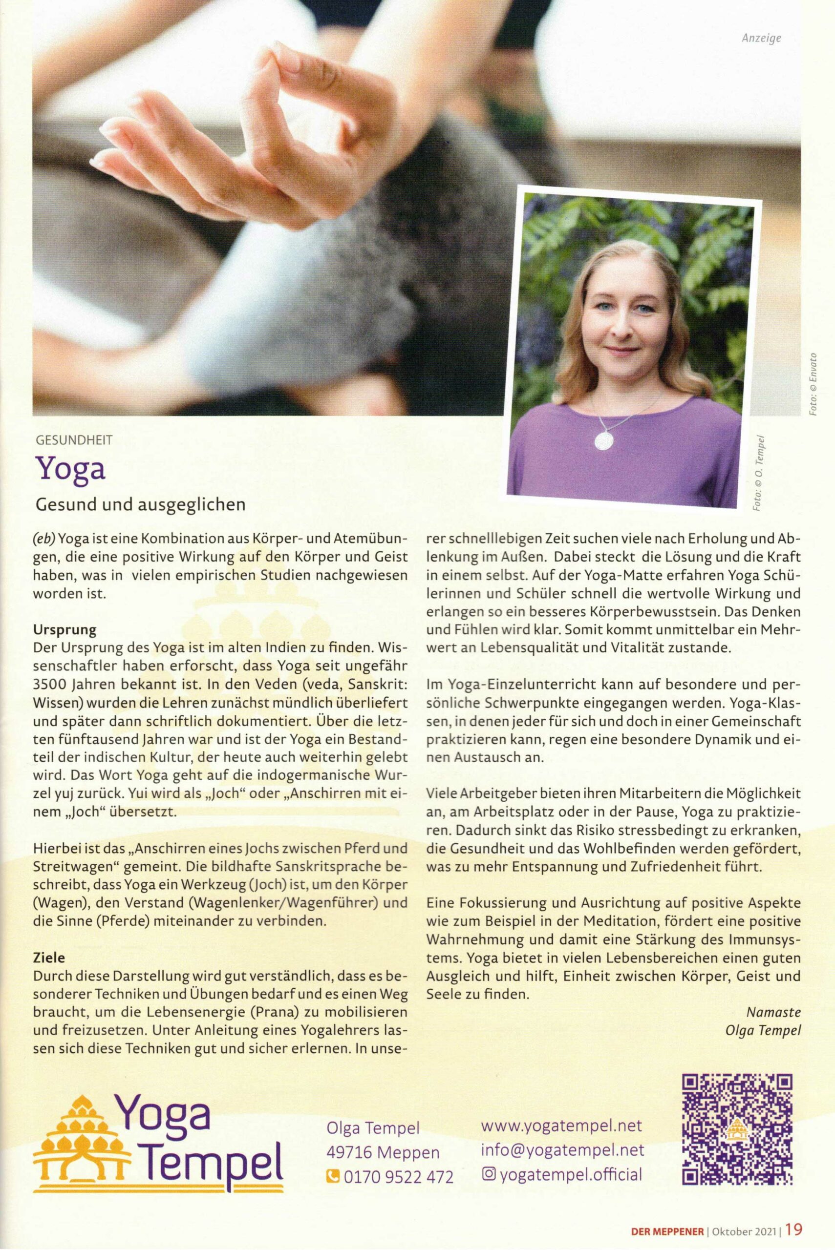 Read more about the article Oktober Anzeige „der Meppener“